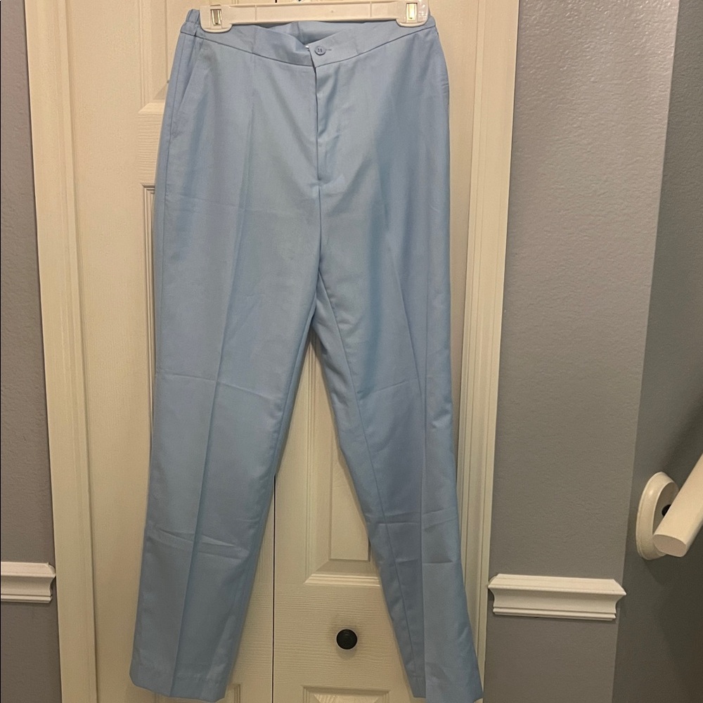 Light Blue Straight Leg Women's Pants